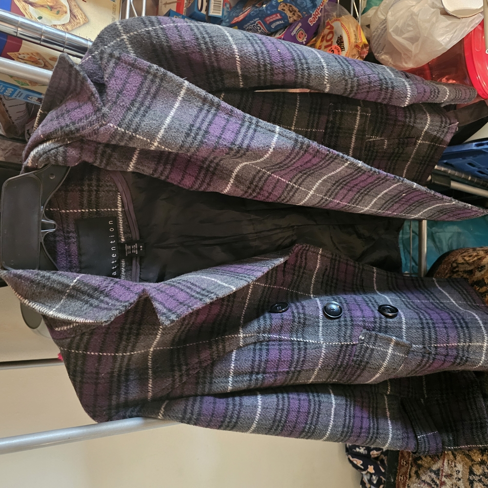 Purple Plaid Blazer